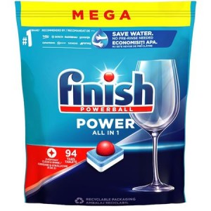 Tablety do umývačky riadu, 94 ks, FINISH, Power All in One